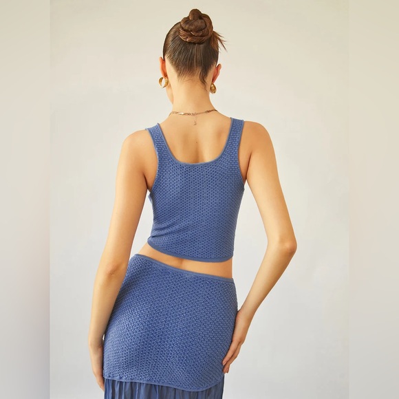 NWT Commense Sea Breeze Set - Crop Knit Tank & Patchwork Maxi Skirt - Picture 4 of 6